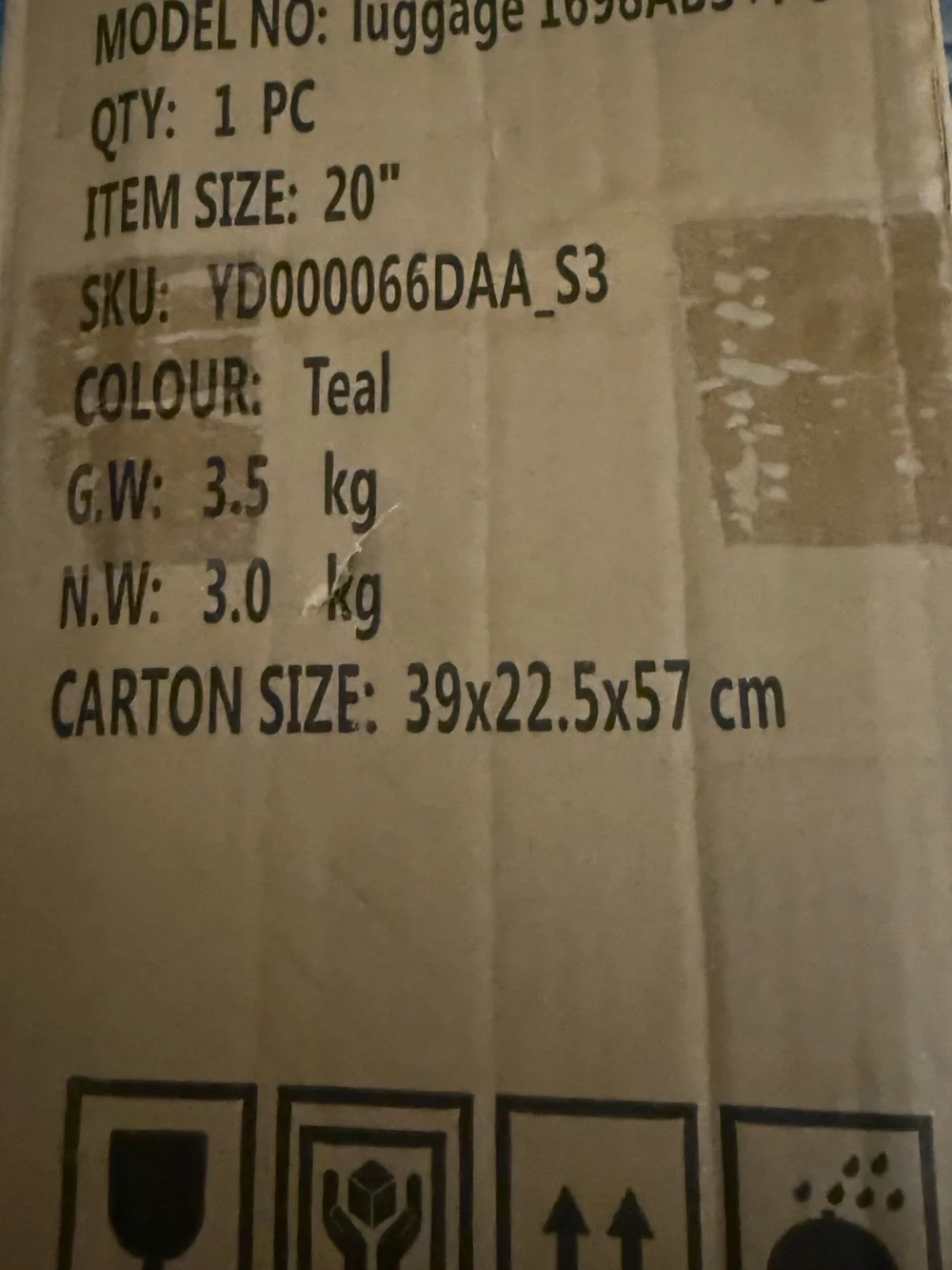 N/A brand luggage